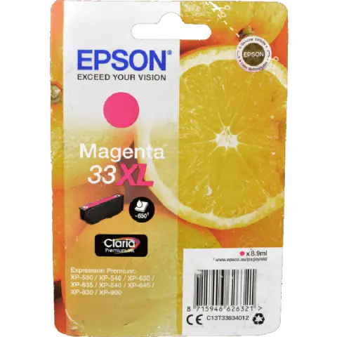Tusz  Epson  magenta  Claria T33XL PremiumInk